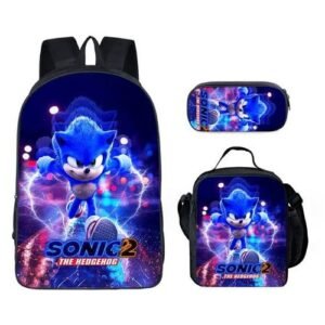 Sonic Cartoon Backpack 3-Piece Set Part 1 Series