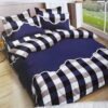 Bedding Sets Check Bedsheet With 4 Pillows