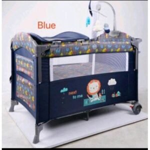 Baby Foldable Trend Yard Bed Cot With Canopy( multicolor)
