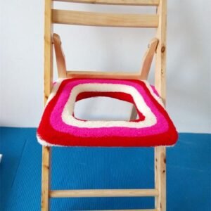 Pregnant Women and Elderly Potty Seat Stool Cushion Household Solid Wood Folding Square Toilet Chair Cushion Toilet Seat Cover Warm