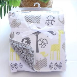 Baby Blankets born Fluffy Fleece Swaddle Wrap Cartoon Infant Baby Stroller Blankets Baby Bedding Cotton Quit Kids Sleep Cover