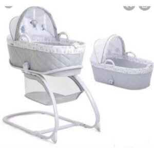 Deluxe 2 In 1 Moses Bedside Bassinet Portable Crib Windmill