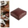 Foot Stool Morocco Ottoman Cover Pouf  Dark Red