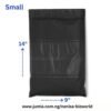 Black Courier Bags / Courier Nylons /Poly Mailer Bags-Invoice Pocket 25pcs -A4 -23x36cm-9/14 Inches