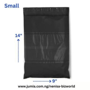 Black Courier Bags / Courier Nylons /Poly Mailer Bags-Invoice Pocket 25pcs -A4 -23x36cm-9/14 Inches