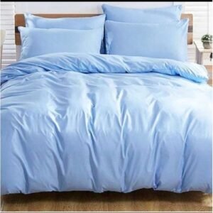 Plain Blue Duvet,Bedsheets And  Pillowcase.