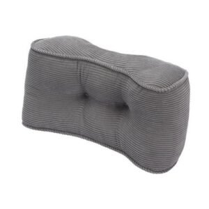 Back Cushion Lumbar Support Pillow For Plane Car Seat Silver Gray