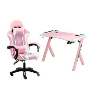 Executive Office Gaming Chair + Gaming Desk Set