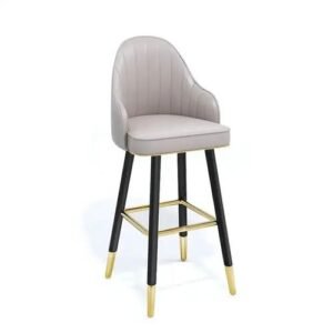 4Leg  Rotating  Seat Padded Bar Stools- GRAY