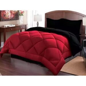Plain Red/ Black  Beddings Plus Pillow Cases With Duvet