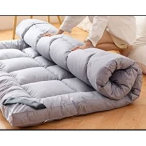 Super 5 Inches Grey Colour Mattress Topper-Extra Tick