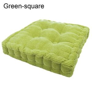 Round/Square Thick Cushion Pillow Chair Seat Bedroom Dining Room Tatami Mat Pad-Green-square