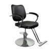 Salon Leather Comfort Barbing Chair - BLACK