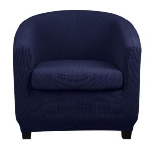 2Piece Club Chair Cover Stretch Tub Chair Slipcover Plaid