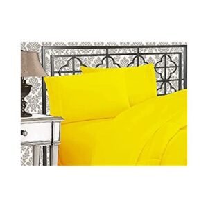 Plain Cptton Yellow Duvet &Bedsheets+Pillow Cases.