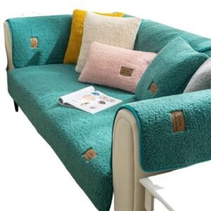 Autumn Winter Thick Sofa Couch Cover Living Room Pad Cushion Mat Household Decor-Green
