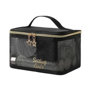 Transparent Toiletry Bag Women Mesh Makeup Bag
