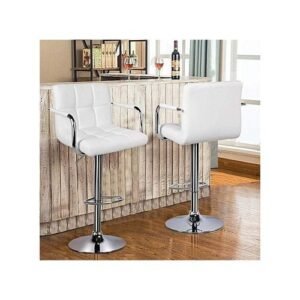 NEW Elegant Bar Stools With Arm And Back Rest - 2 Set