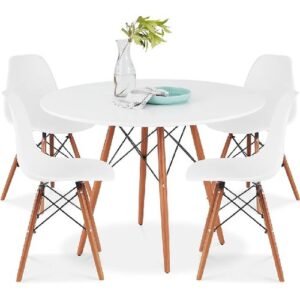 Long Lasting Mini Dining Table Round + Chairs Set