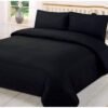 BLACK DUVET + Bedsheet With 4Pillowcases