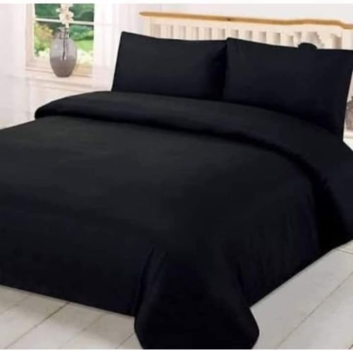 BLACK DUVET + Bedsheet With 4Pillowcases