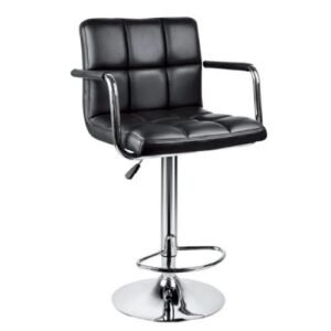 Comfort Swivel Adjustable Height Bar Stool - Black