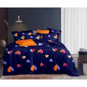 Bedsheet & Duvet With 4 Pillow Cases - Multi Color Stripes