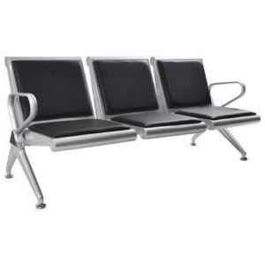 Reception Waiting Chair With Leather - 3 Seater