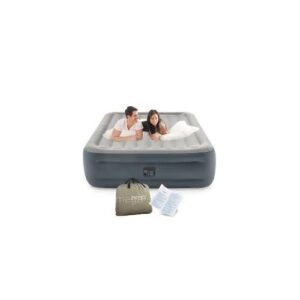 Intex Inflatable Queen Size (60" X 80" X 18inches Height) With Built-in Electric Pump