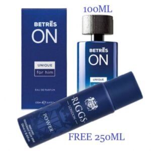 Betres ON PERFUME UNIQUE 100ML + FREE 250ML RIGGS BODY SPRAY