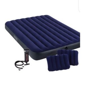 Intex 2-3 Inflatable Person Classic Downy Airbed With Pump + Two Pillows.