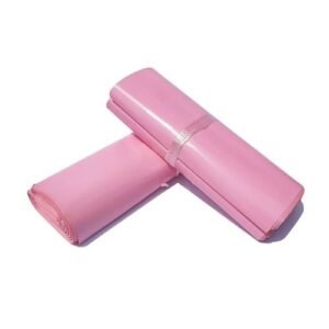 Baby Pink Courier Bags / Courier Nylons / Poly Mailer Bags-Inv Pocket 50pcs- A4-23x36cm-9/14 Inches