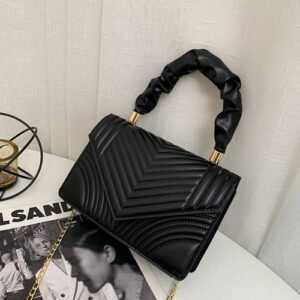 New Lovely Leather Ladies Handbag-Black
