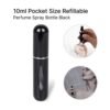 10ml Pocket Size Refillable Perfume Spray Bottle - Black