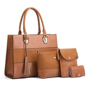 4 Set Classy Boss Lady Handbag - Brown