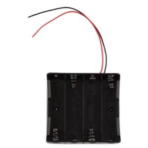 Plastic Battery Storage Case Box Holder For 4 X 18650 3.7V With Wire Leads