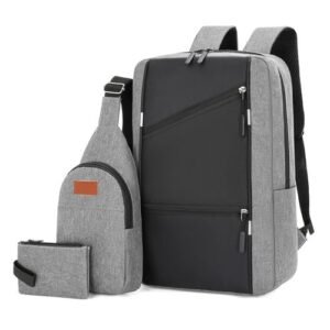 3 In 1  Computer Storage Bag External USB - Gray