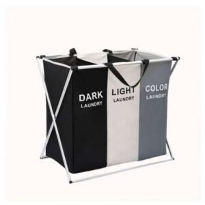 3 Sections Foldable Laundry Bag