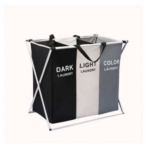 3 Sections Foldable Laundry Bag