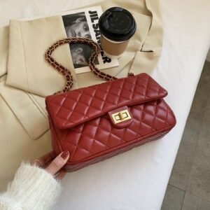 (Burgundy) Large Women's Bag Large Capacity Shoulder Bags High Quality PU Leather Shoulder Bags Ladies Wild Bags Sac A Main MAA
