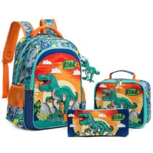 Jasmine  Roar Dinosaur Backpack 3pc 16inch