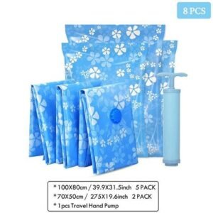 7- 11PCS Thickened Vacuum Storage Bag For Cloth Compressed Bags With Hand Pump Reusable Blanket Clothes Quilt Organizer Travel