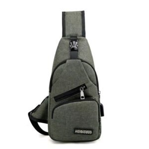 Casual Shoulder Sports Sling Chest Bag Crossbody Bag - Gray