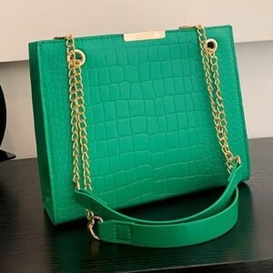 Ladies Hand Bag Leather Shoulder Bag For Women Chain Crossbody Bag Handbags Green