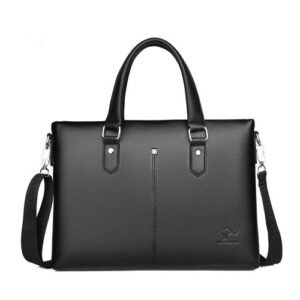 Black Leather Laptop Bag