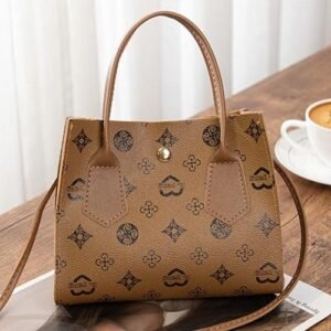 Women Crossbody Bag Leather Hand Bag For Ladies Chain Handbags Brown