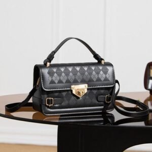 Ladies portable bag tote classic shoulder or crossbody bag for women-Black