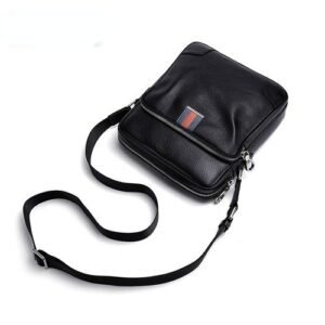 (large)Shoulder Bag Men Leather Casual Multifunctional Vertical Casual Messenger Bag Male Trendy