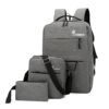 GATWIGA 3 IN 1 Bag Set Pencil/Crossbody/Laptop Backpack Grey