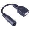 5.5 X 2.1mm DC Female To USB AF DC Female Power Connector Cable For Laptop Adapter, Length: 15cm(Black)